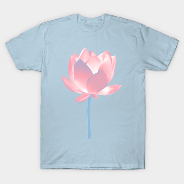 Trans Pride Lotus Flower T-Shirt by VernenInk